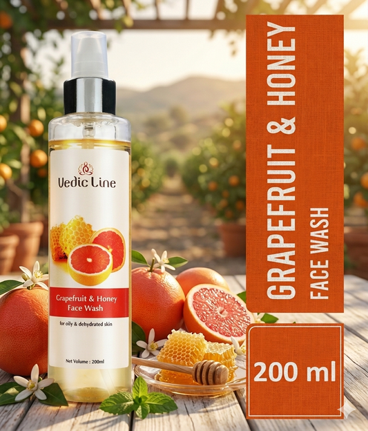 Vedicline Grapefruit And Honey Face Wash For Oily & Dehydrated, Skin Christmas & New Year Gifts