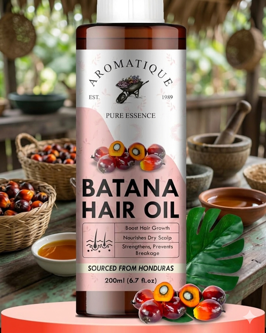 Aromatique Batana Oil for Hair Growth powered with Rosemary Oil,Castor Oil,Onion Oil,Argan Oil,Methi Dana & Curry Leaf | Pure & Natural | Deep Nourishment & Shine | 200ml